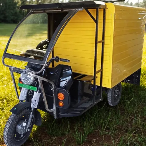 a e-rikshaw loader on the ground